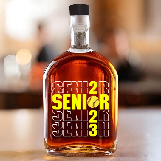 Class of 2023 Softball Senior Back to School Whiskey Bottles