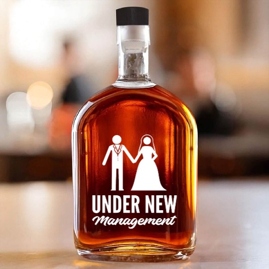 Under New Management Joker Gift Whiskey Bottles