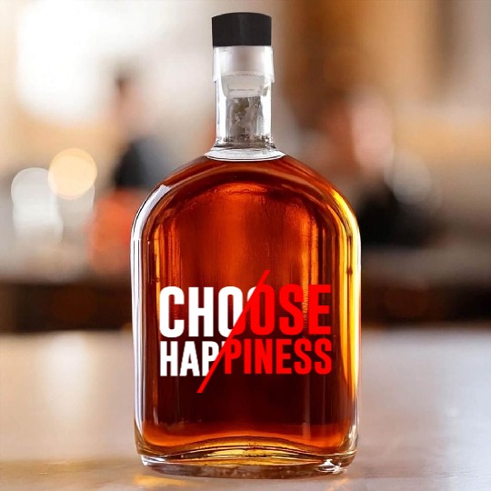 Choose Happiness Whiskey Bottles