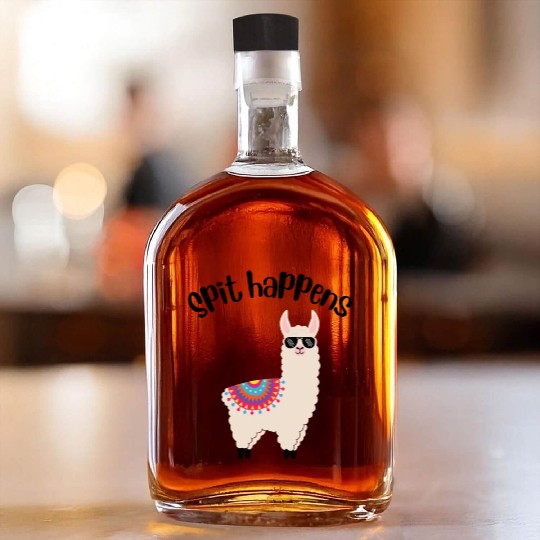Spit Happens Llama Whiskey Bottles