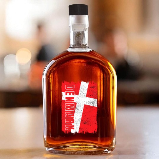 Denmark flag Whiskey Bottles