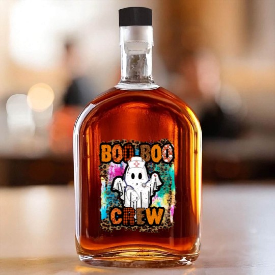 Halloween Boo Boo Crew Tie Dye Whiskey Bottles