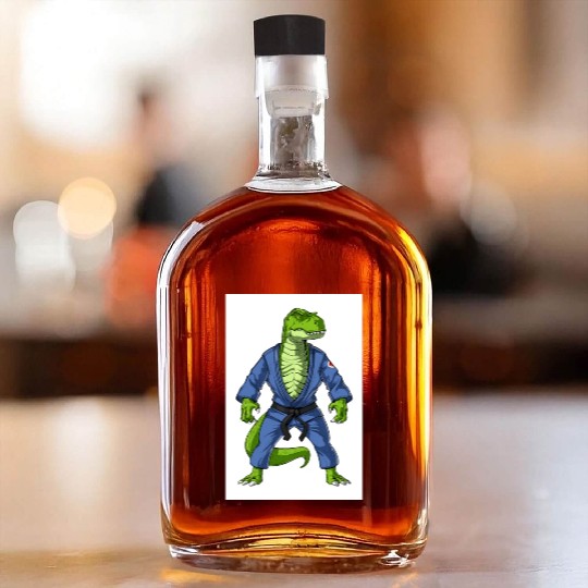 Jiu-Jitsu T-Rex Dinosaur Whiskey Bottles