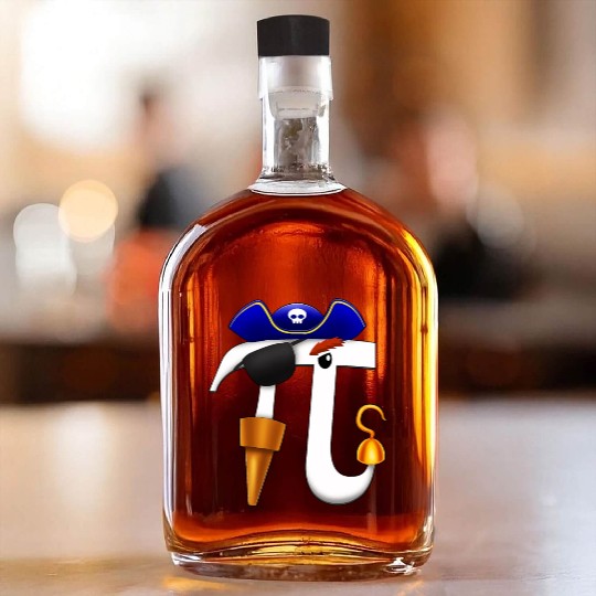PI Day Pirate Whiskey Bottles Math Geek Gift Men Women