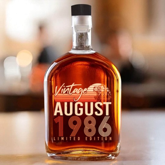 Year Of Construction 1986 In August Whiskey Bottles