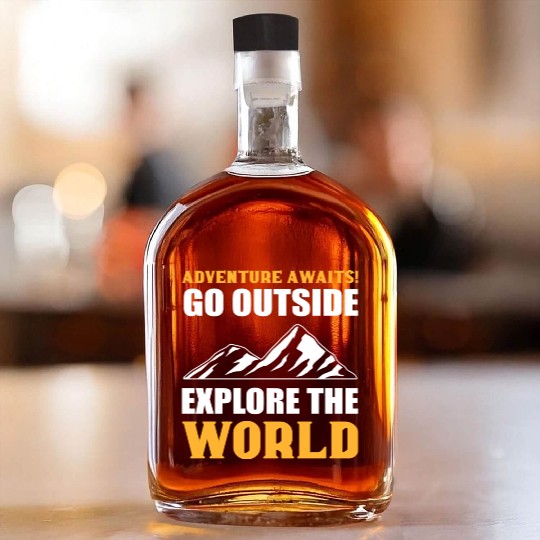 Explore the World Courageous Person Gift Whiskey Bottles
