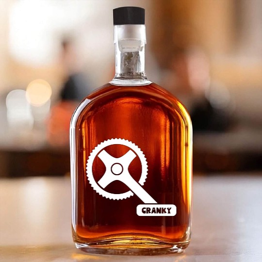 Cranky - Funny Cyclist Gift Whiskey Bottles