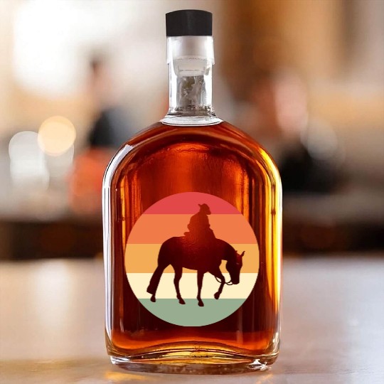 Bullride Cowboy Bull Rider Gift Whiskey Bottles