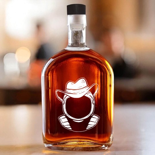 Astronaut Cowboy Astronaut Gift Whiskey Bottles