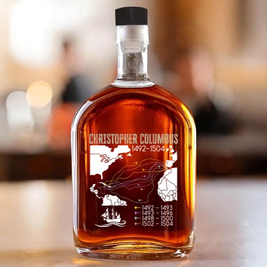 Christopher Columbus Day Italian American Whiskey Bottles
