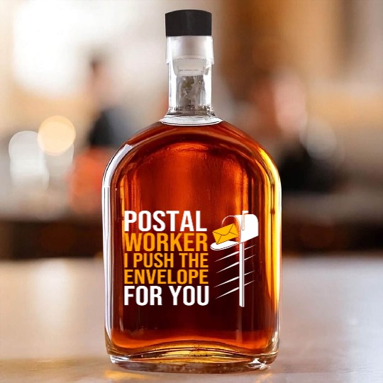 Postman Mailman Funny Postal Worker Whiskey Bottles