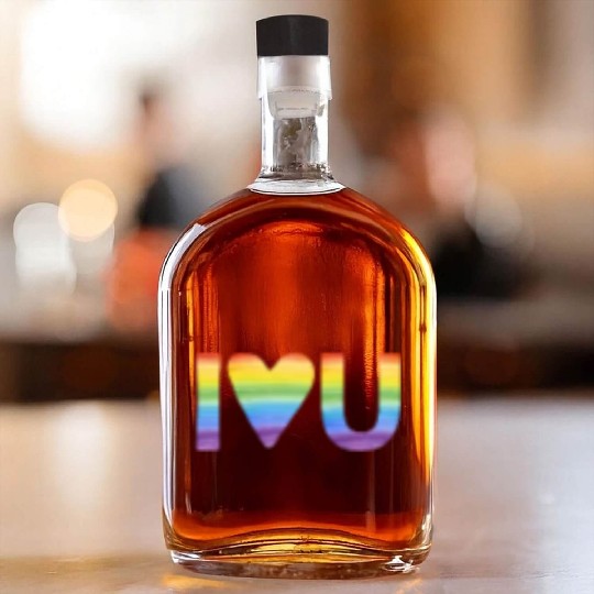 Lgbtq Gay Pride Month Rainbow Love Is Love Whiskey Bottles