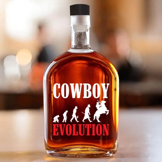 Cowboy Bandit Sheriff Star Freedom Whiskey Bottles