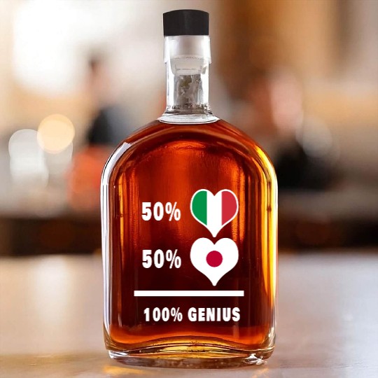 Italy and Japan Genius / gift Whiskey Bottles
