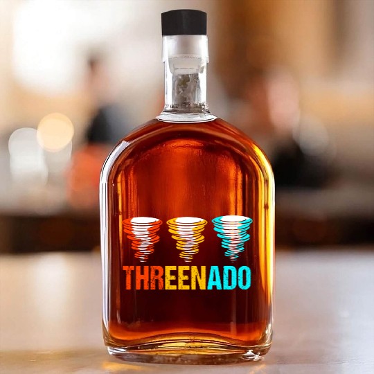 3rd Birthday Threenado Birthday Tornado Whiskey Bottles