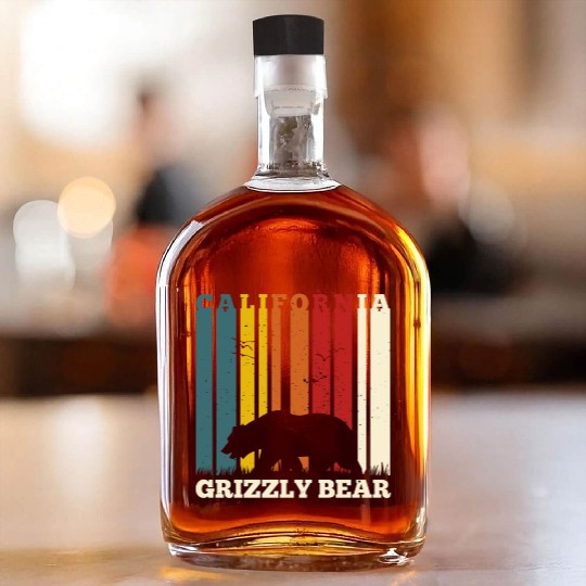 California Bear Retro Whiskey Bottles