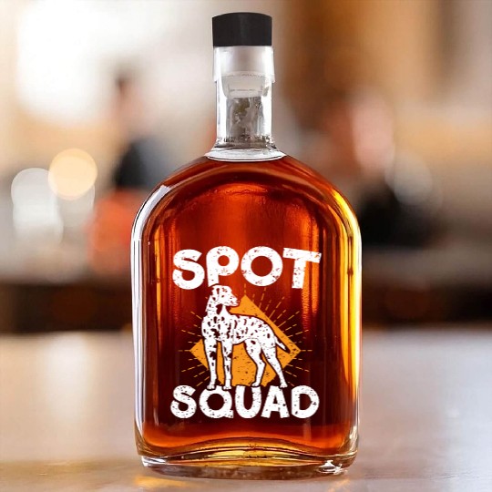 Spot Squad Paw Love Puppy Breeder Dalmatian Dog Whiskey Bottles