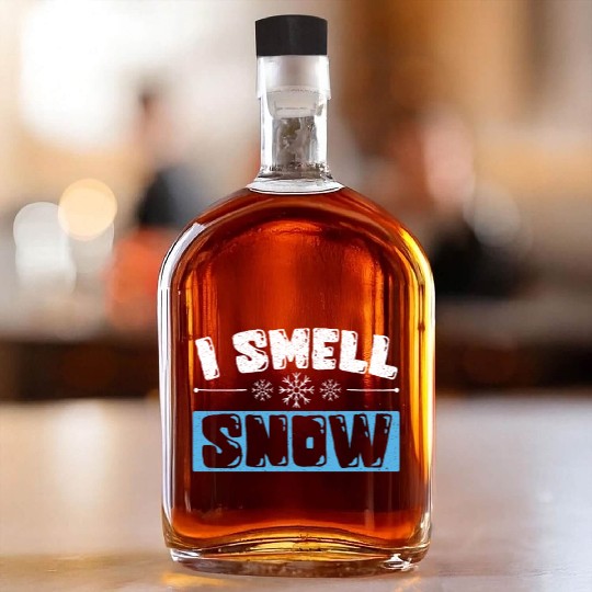 I Smell Snow Lover Ice Cold Snowy Winter Season Whiskey Bottles