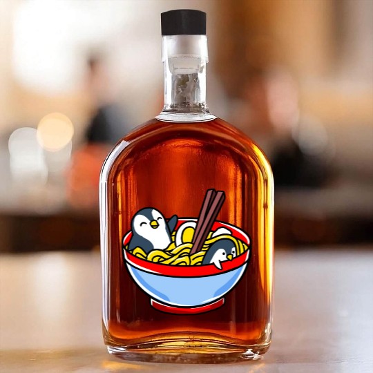 Penguin Ramen For Ramen Lover Whiskey Bottles