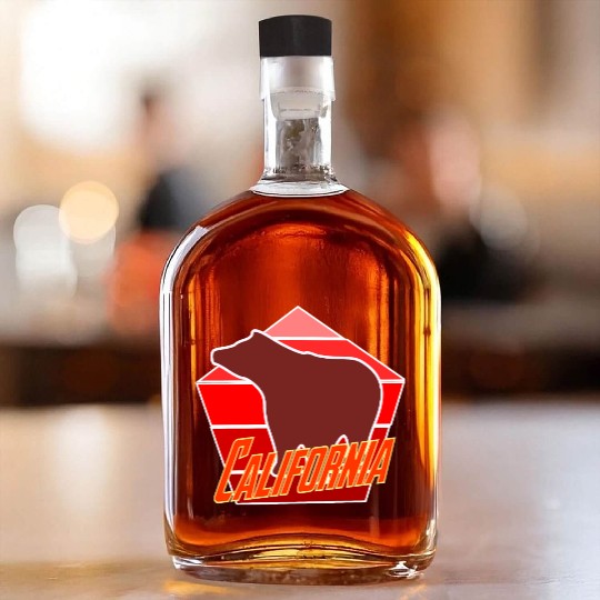 California Bear Flag Whiskey Bottles