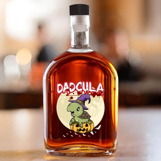 Dadcula Dracula Vampire Dad Funny Halloween Party Whiskey Bottles