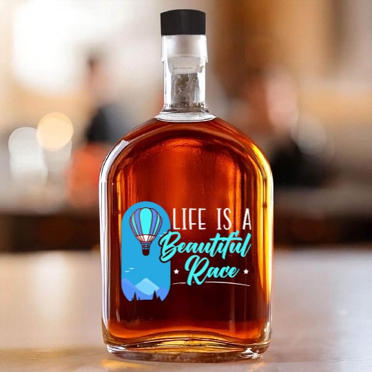 Life Is A Beautiful Ride Hot Air Balloon Whiskey Bottles