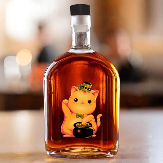 cat Irish Lucky Cat Whiskey Bottles