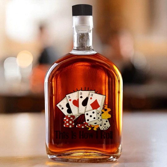 Poker Casino Poker Player Gambling Roulette Gift Whiskey Bottles