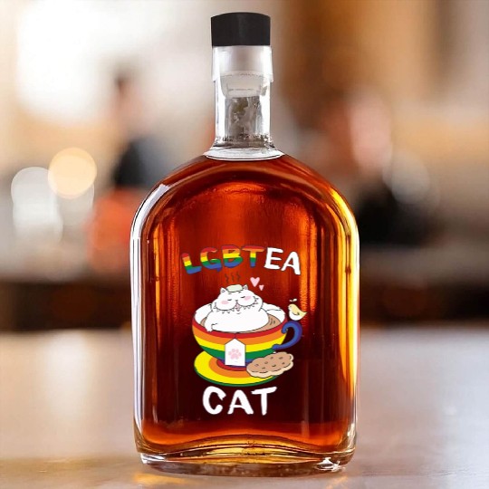 LGBT gay lesbian Pride Cat Whiskey Bottles