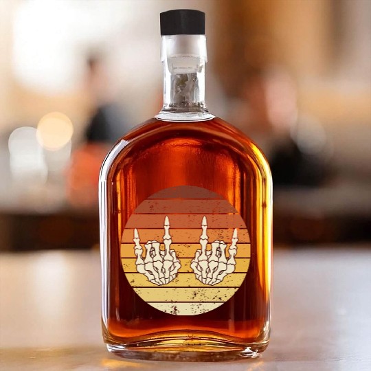 Rock On Skeleton Whiskey Bottles