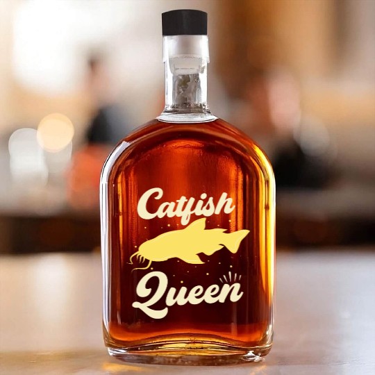 Wels Catfish Design For A Catfish Queen Whiskey Bottles