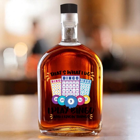 Bingo Card Game Grandma Bingo Player Bingo Cards Whiskey Bottles