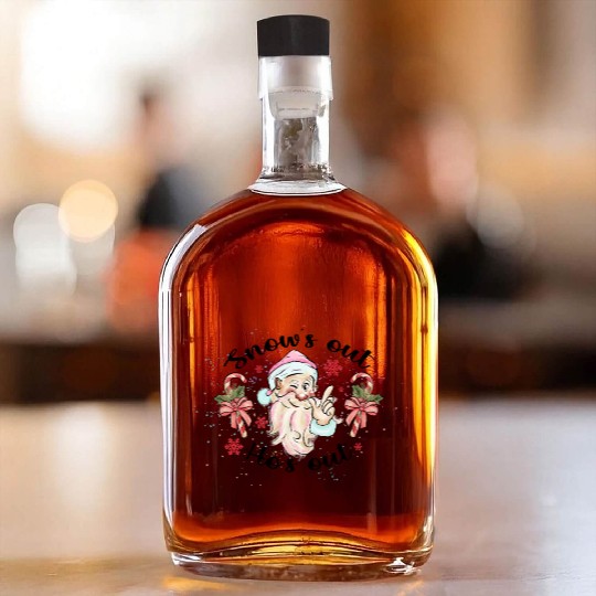 Snow Out Santa Ho Ho Ho Whiskey Bottles