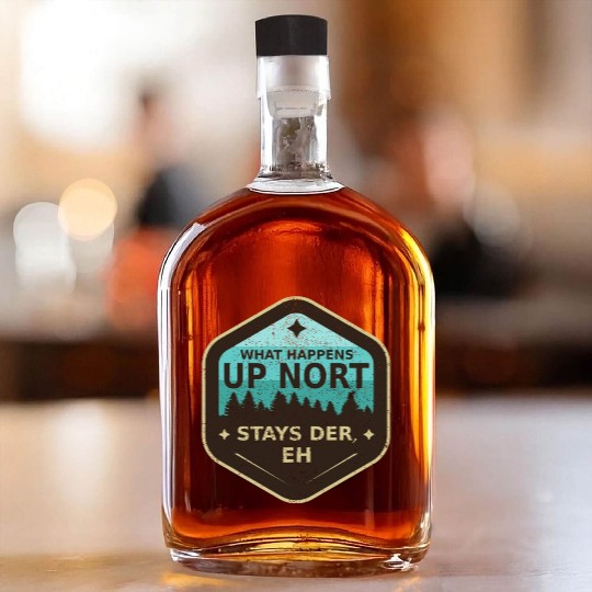W Happens Up Nort Stays Der Upper Peninsula Michig Whiskey Bottles