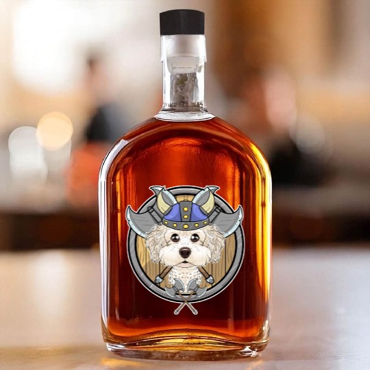 Bichon Frise I Valhalla I Viking Whiskey Bottles