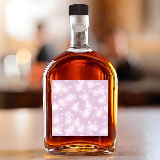 Violet Snowflakes Pattern Whiskey Bottles