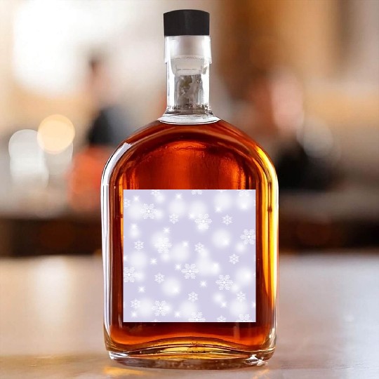 Lavender Snowflakes Pattern Whiskey Bottles