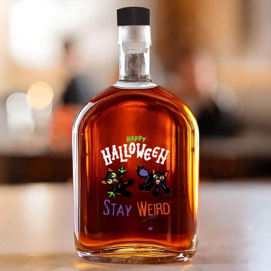 Stay Weird (Halloween) Whiskey Bottles