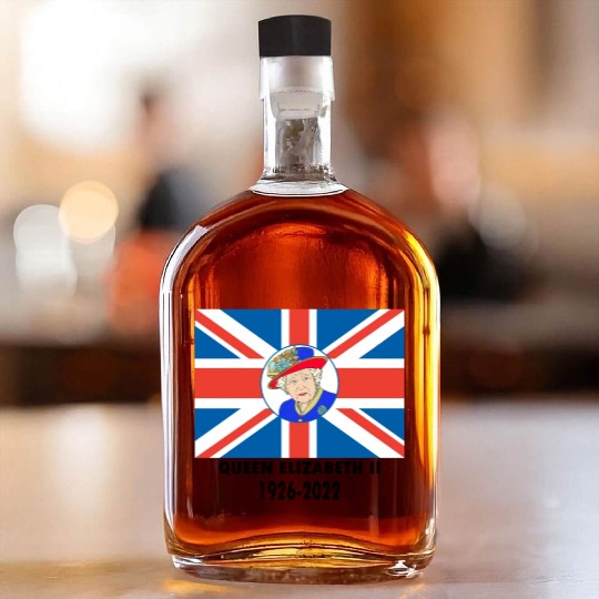 Queen Elizabeth II - rip Queen Elizabeth II - rest Whiskey Bottles