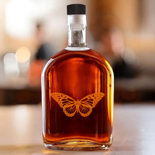 Monarch Butterfly Solo Knockout Whiskey Bottles