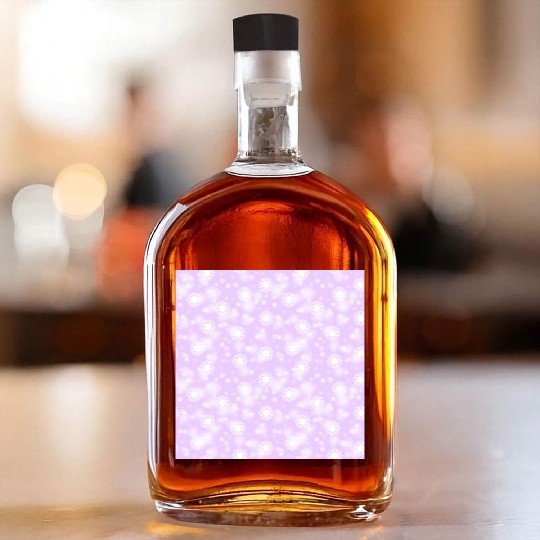 Violet Snowflakes Pattern Whiskey Bottles