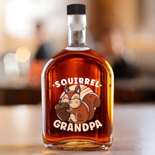 Funny Squirrel Fan Squirrel Lover Chipmunk Addict Whiskey Bottles