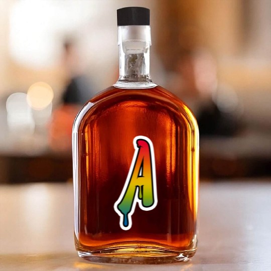 Letter A Graffiti Lettering Alphabet Monogram Init Whiskey Bottles