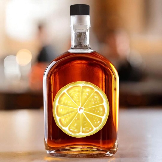 Lemon style design Whiskey Bottles