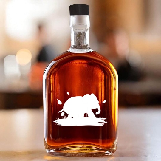 Nature animal elephant icon Whiskey Bottles