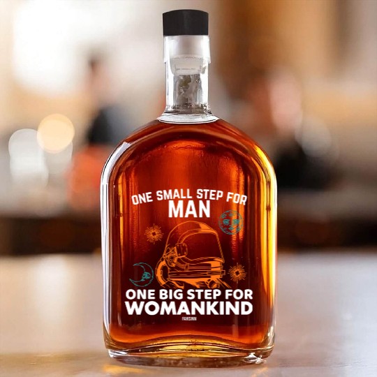 Science Astronaut Moon Sun Whiskey Bottles