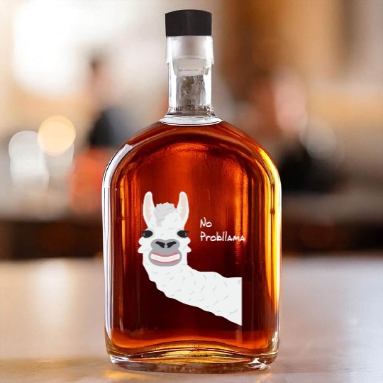 Funny Animals For Animal Lovers Lama, Alpaka Whiskey Bottles
