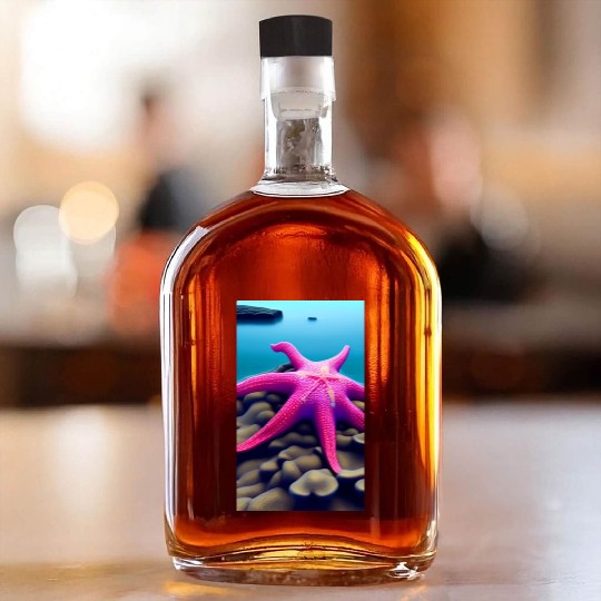 Pink starfish Whiskey Bottles
