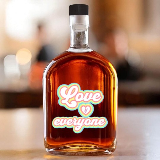 Rainbow unisex love for everyone Whiskey Bottles