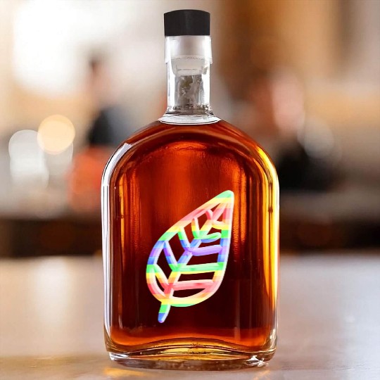 leaf icon nature colorful Whiskey Bottles